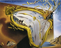 Close up of 'The Persistence of Memory' by Dali Dali Clock